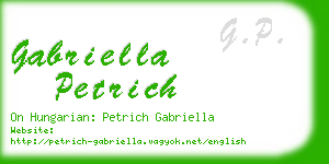 gabriella petrich business card